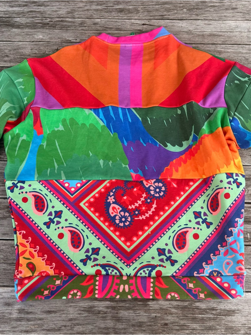 FARM Rio Multicolor Patchwork Graphic Sweatshirt - Picture 7 of 9